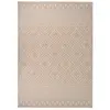 Image de vidaXL Tapis à tissage plat d'extérieur 120x170 cm Rayures brunes