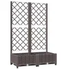 Image de vidaXL Plantenbak met latwerk 80x40x121,5 cm polypropeen bruin
