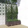 Image de vidaXL Jardinière avec treillis Marron 80x40x121,5 cm PP