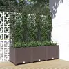 Image de vidaXL Jardinière avec treillis Marron 120 x 40 x 136 cm PP
