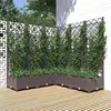 Image de vidaXL Jardinière avec treillis Marron 120x120x121,5 cm PP