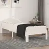 Image de vidaXL Cadre de lit sans matelas blanc 75x190 cm