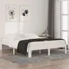 Image de vidaXL Cadre de lit sans matelas blanc bois de pin massif 140x190 cm