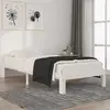 Image de vidaXL Cadre de lit sans matelas blanc bois de pin massif 90x200 cm