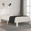 Image de vidaXL Cadre de lit sans matelas blanc bois de pin massif 100x200 cm