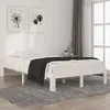 Image de vidaXL Cadre de lit sans matelas blanc bois de pin massif 120x200 cm