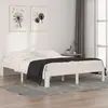 Image de vidaXL Cadre de lit sans matelas blanc bois massif 150x200 cm