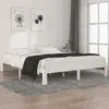 Image de vidaXL Cadre de lit sans matelas blanc bois de pin massif 160x200 cm