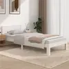 Image de vidaXL Cadre de lit sans matelas blanc bois de pin massif 90x200 cm