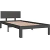 Image de vidaXL Cadre de lit sans matelas gris bois de pin massif 90x200 cm