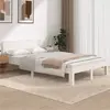 Image de vidaXL Cadre de lit sans matelas blanc bois de pin massif 120x200 cm