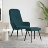 Image de vidaXL Chaise de relaxation avec repose-pied Bleu Velours