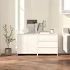Image de vidaXL Buffets 2 pcs Blanc Bois d'ingénierie