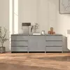 Image de vidaXL Buffets 3 pcs Gris béton Bois d'ingénierie