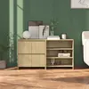 Image de vidaXL Buffets 2 pcs Chêne sonoma Bois d'ingénierie