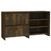 Image de vidaXL Buffets 2 pcs Chêne fumé Bois d'ingénierie