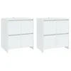 Image de vidaXL Buffets 2 pcs Blanc 70x41x75 cm Bois d'ingénierie