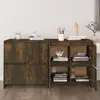Image de vidaXL Buffets 2 pcs Chêne fumé 70x41x75 cm Bois d'ingénierie
