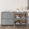 Image de vidaXL Buffets 2 pcs Sonoma gris 70x41x75 cm Bois d'ingénierie