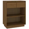 Image de Armoire console Marron miel 60x34x75 cm Bois de pin solide