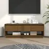 Image de vidaXL Meuble TV Marron miel 110,5x34x40 cm Bois de pin massif