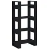 Image de Bibliothèque/Séparateur de pièce Noir 60x35x125 cm Bois massif
