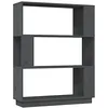 Image de Bibliothèque/Séparateur de pièce Gris 80x25x101 cm Pin solide
