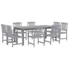Image de vidaXL Ensemble à manger de jardin 9 pcs Bois d'acacia Gris