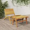 Image de vidaXL Chaise de jardin avec repose-pieds Bois de teck solide