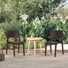 Image de vidaXL Chaises de jardin lot de 2 Moka Polypropylène