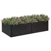 Image de vidaXL Jardinière Noir 157x80x40 cm Résine tressée