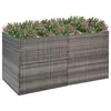 Image de vidaXL Jardinière Gris 157x80x80 cm Résine tressée