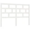 Image de vidaXL Tête de lit Blanc 126x4x100 cm Bois massif de pin