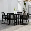 Image de vidaXL Ensemble à manger de jardin 5 pcs Noir