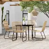 Image de vidaXL Ensemble à manger de jardin 5 pcs Chêne