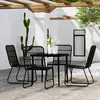 Image de vidaXL Ensemble à manger de jardin 5 pcs Noir