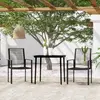 Image de vidaXL Ensemble à manger de jardin 3 pcs Noir