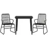 Image de vidaXL Ensemble à manger de jardin 3 pcs noir rotin PVC