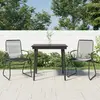 Image de vidaXL Ensemble à manger de jardin 3 pcs noir rotin PVC