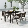 Image de vidaXL Ensemble à manger de jardin 5 pcs Marron