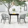 Image de vidaXL Ensemble à manger de jardin 3 pcs Gris
