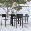 Image de vidaXL Ensemble à manger de jardin 5 pcs Noir