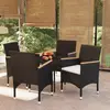 Image de vidaXL Ensemble à manger de jardin avec coussins 5 pcs Noir