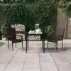Image de vidaXL Ensemble à manger de jardin 3 pcs Marron et noir