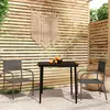 Image de vidaXL Ensemble à manger de jardin 3 pcs Gris