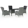 Image de vidaXL Ensemble à manger de jardin 5 pcs Gris clair