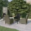 Image de vidaXL Ensemble à manger de jardin 5 pcs Marron