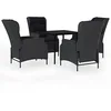 Image de vidaXL Ensemble à manger de jardin 5 pcs Gris foncé