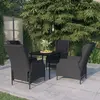 Image de vidaXL Ensemble à manger de jardin 5 pcs Gris foncé
