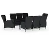 Image de vidaXL Ensemble à manger de jardin 9 pcs Gris foncé